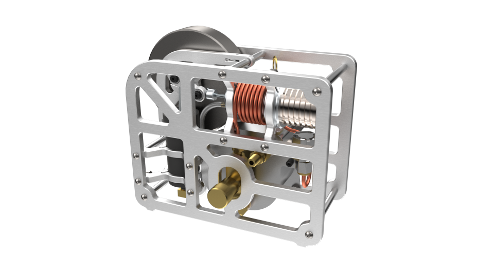 Gamma-Type Stirling Engine